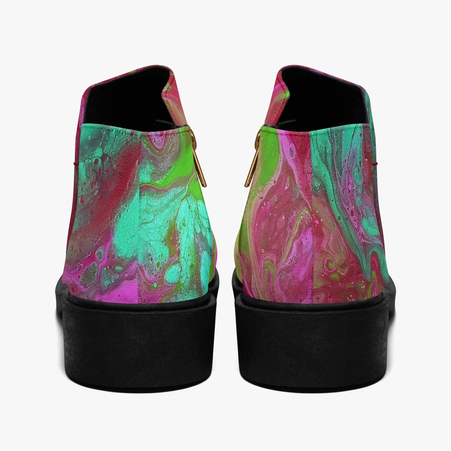 Liquid Galaxy Fashion Zipper Boots