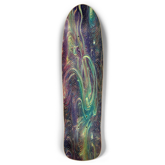 Glow in the Dark Music in Space Custom Skateboard