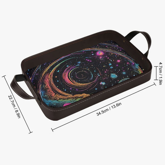 Psychedelic Space 2 PU Leather Tray