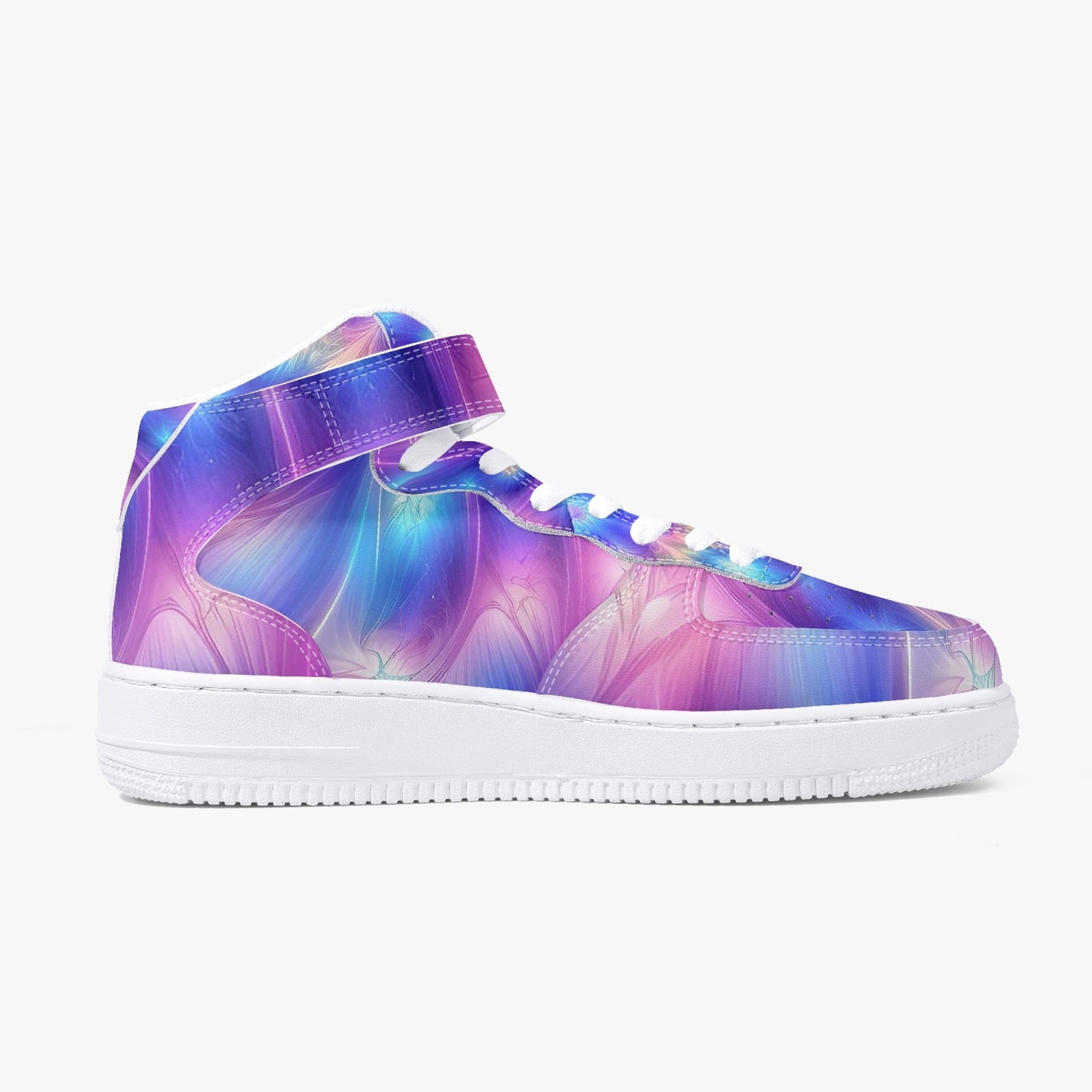 Ascension Tie-Dye AF1 High-Top Leather Sports Sneakers