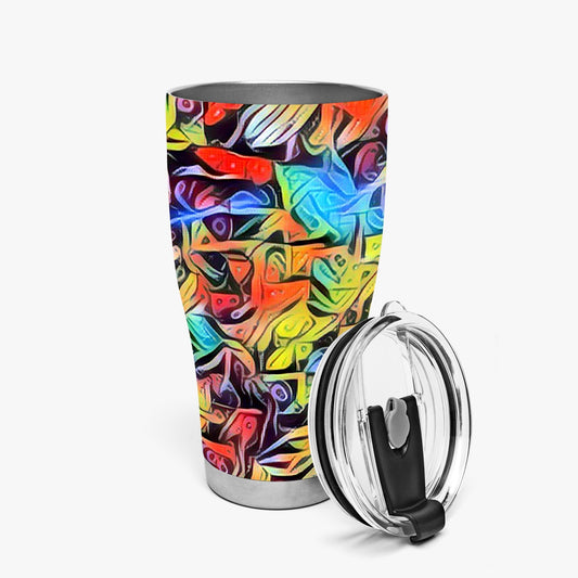 Funky Whispers 30oz Curved Shiny Tumbler