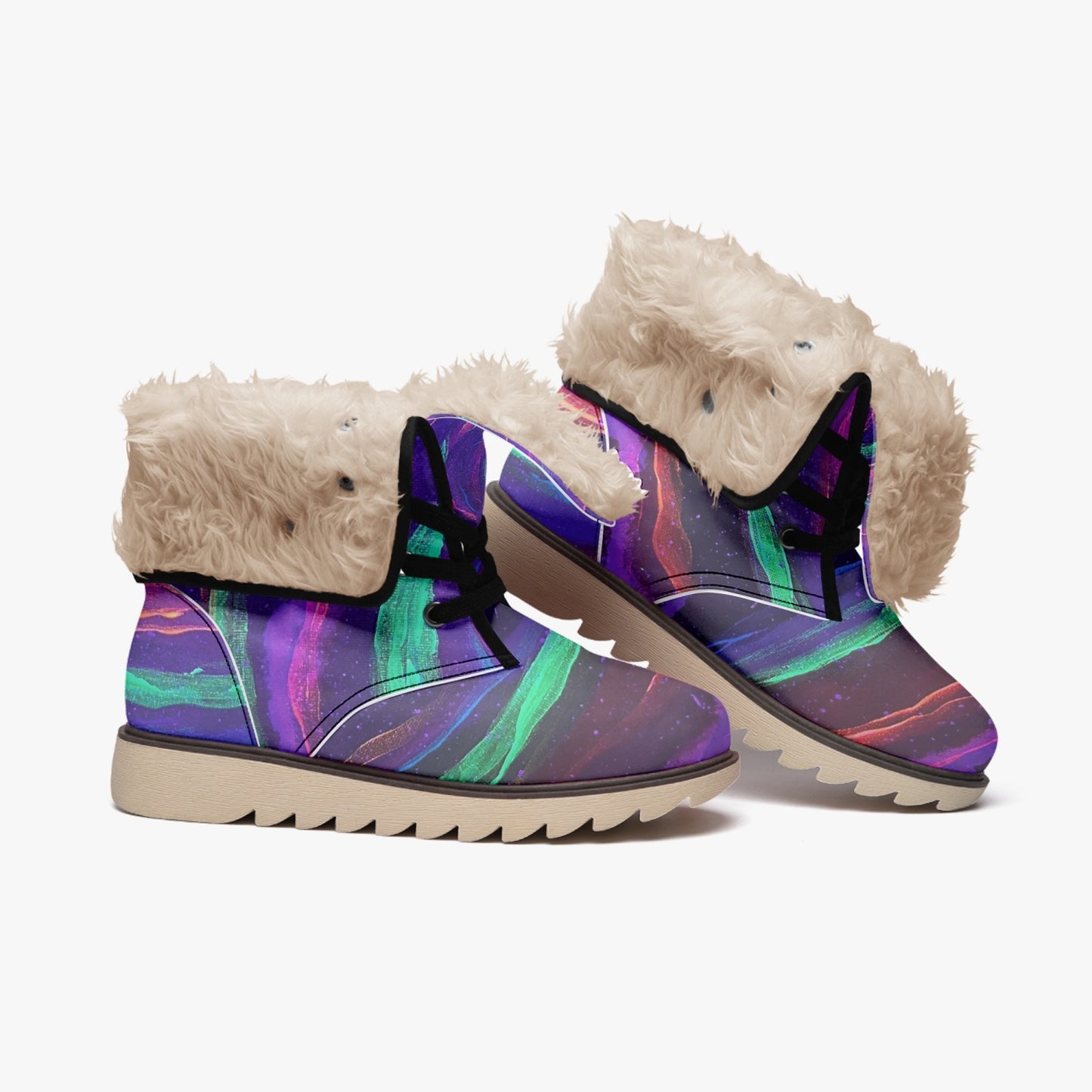 Galactic Rabbit Hole Cotton-pad Fur Lining Boots