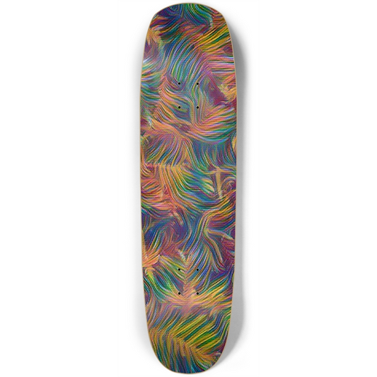 Glow in the Dark Colorful Whispers Custom Skateboard