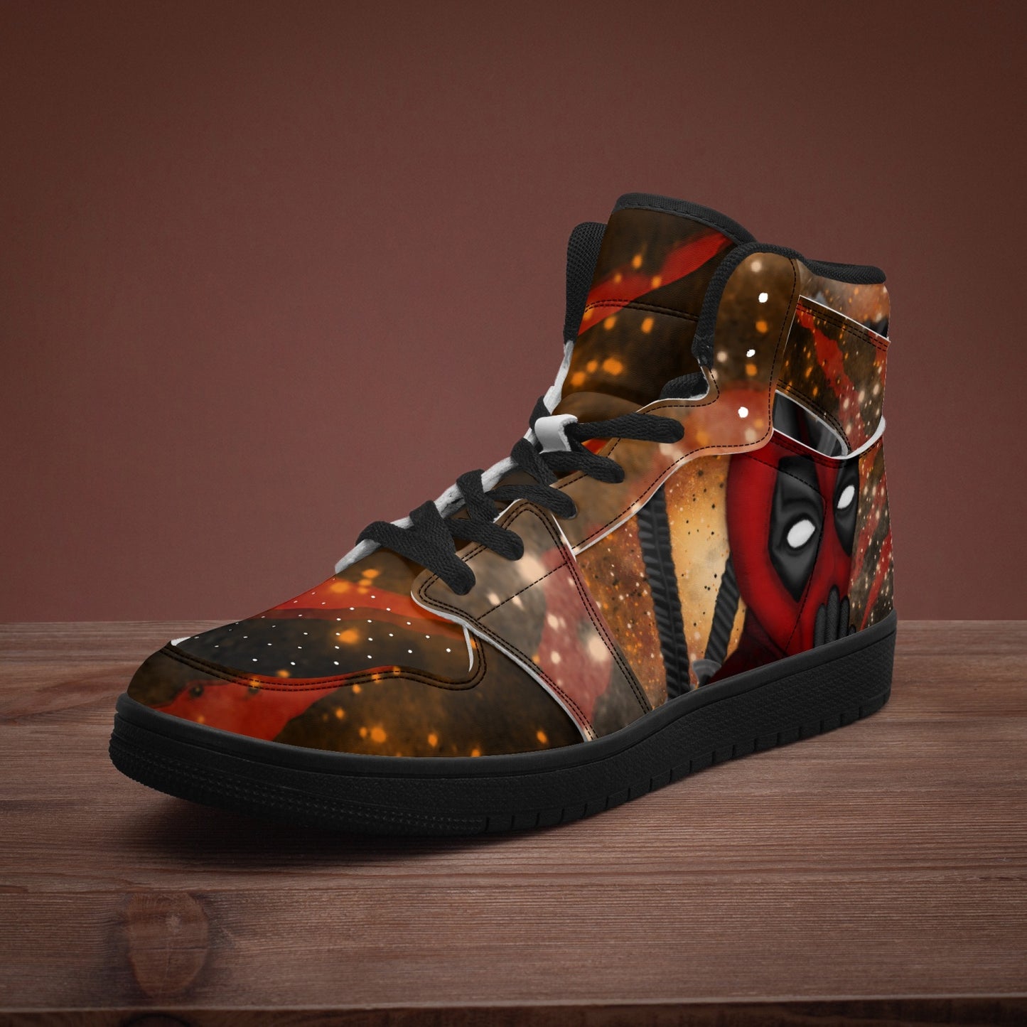 Deadpool Black-sole AJ High Top Sneakers