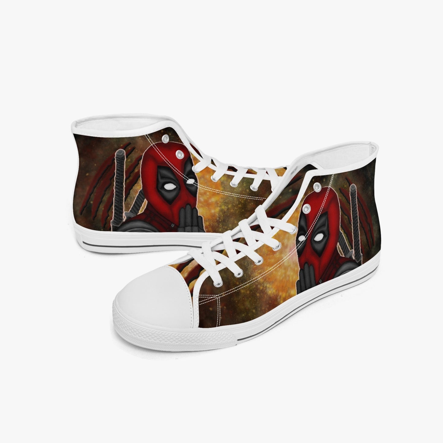 Deadpool/Wolverine High-top Canvas Shoes - Tongue Printable