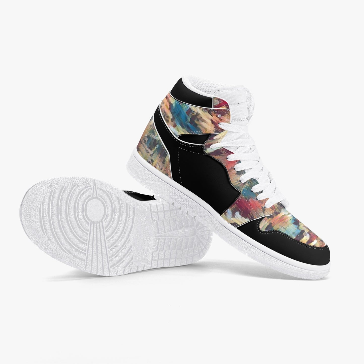 chill Vibes High-Top Leather Sneakers - White