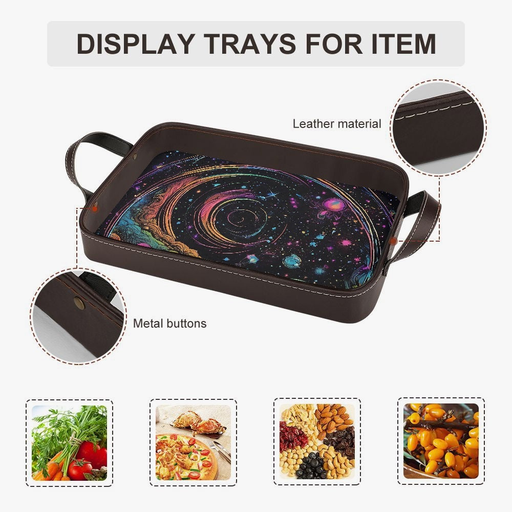 Psychedelic Space 2 PU Leather Tray