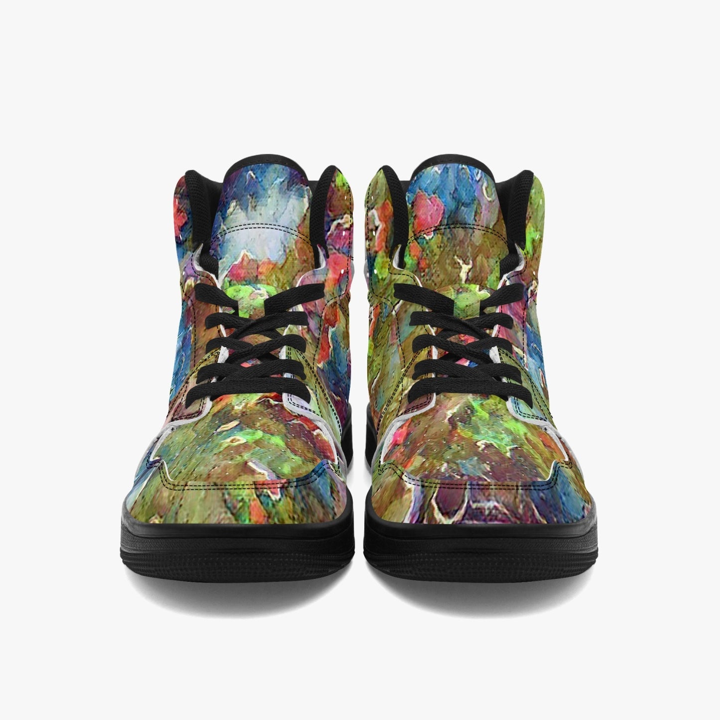 Space Storm Black-sole AJ High Top Sneakers