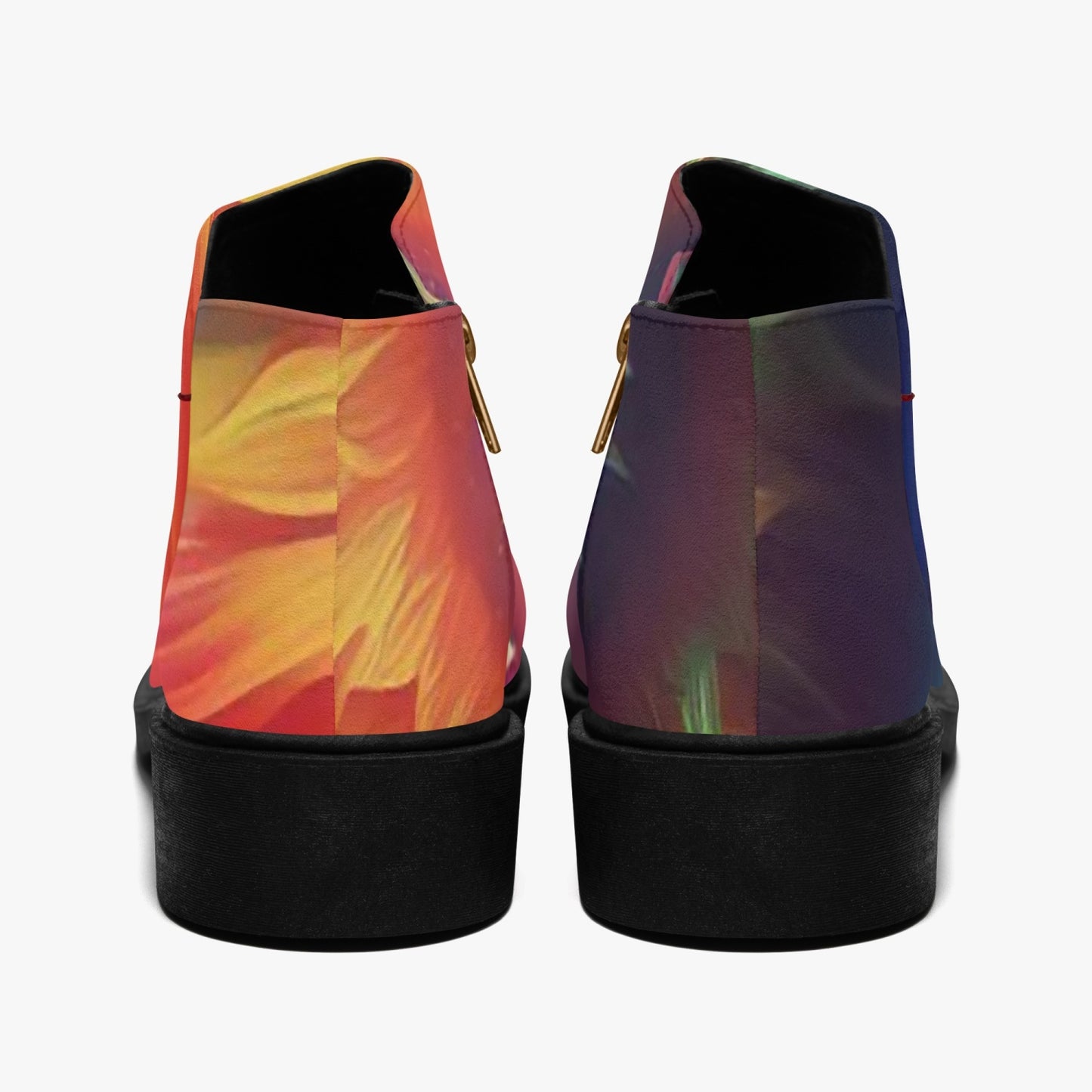 Sun Burst Fashion Zipper Boots