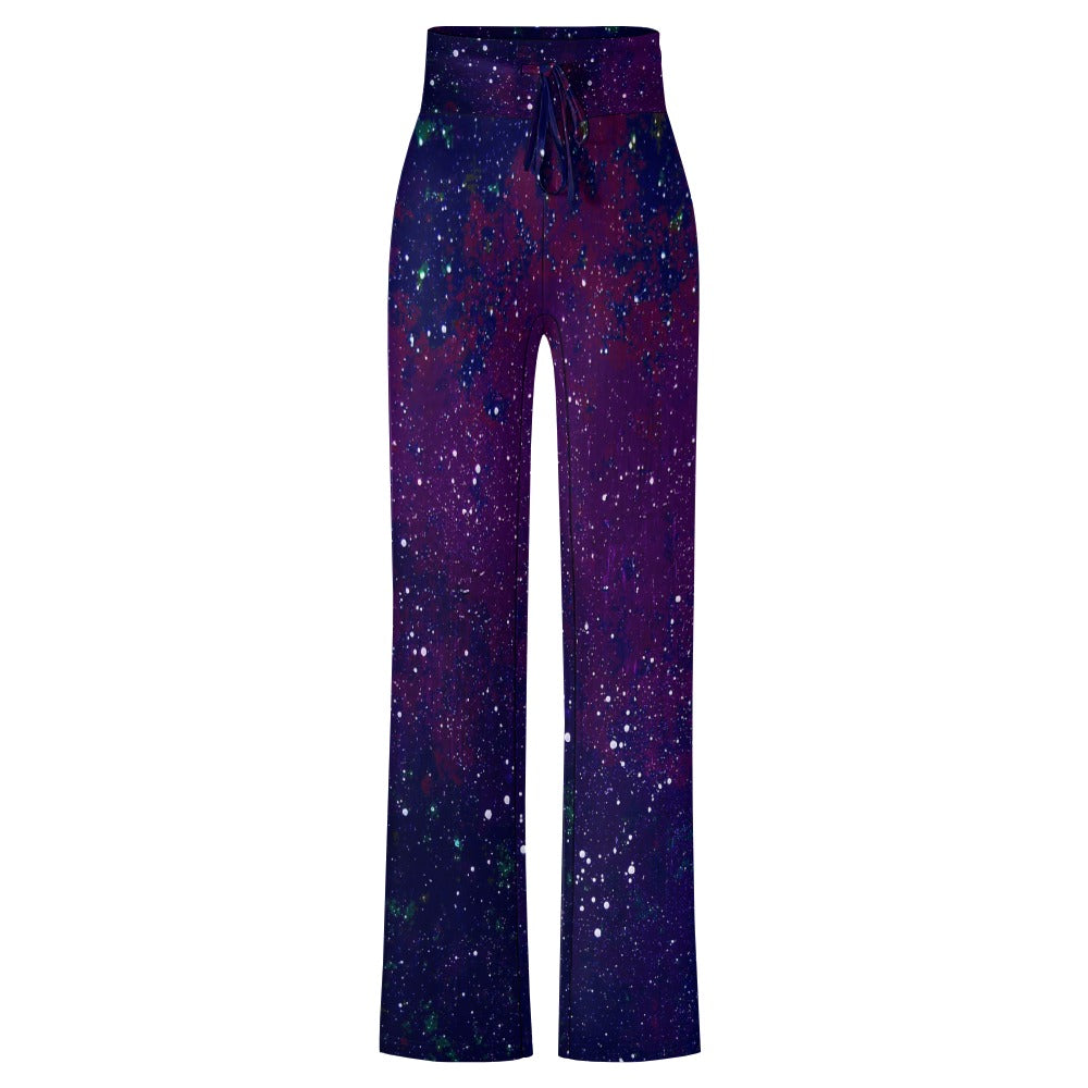 Galactic Atmosphere Straight Lace-Up Yoga Pants