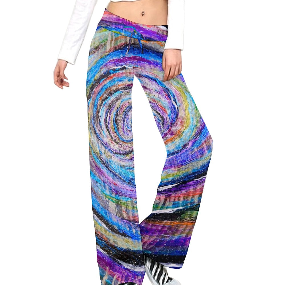 Galactic Whirlpool Straight Lace-Up Yoga Pants