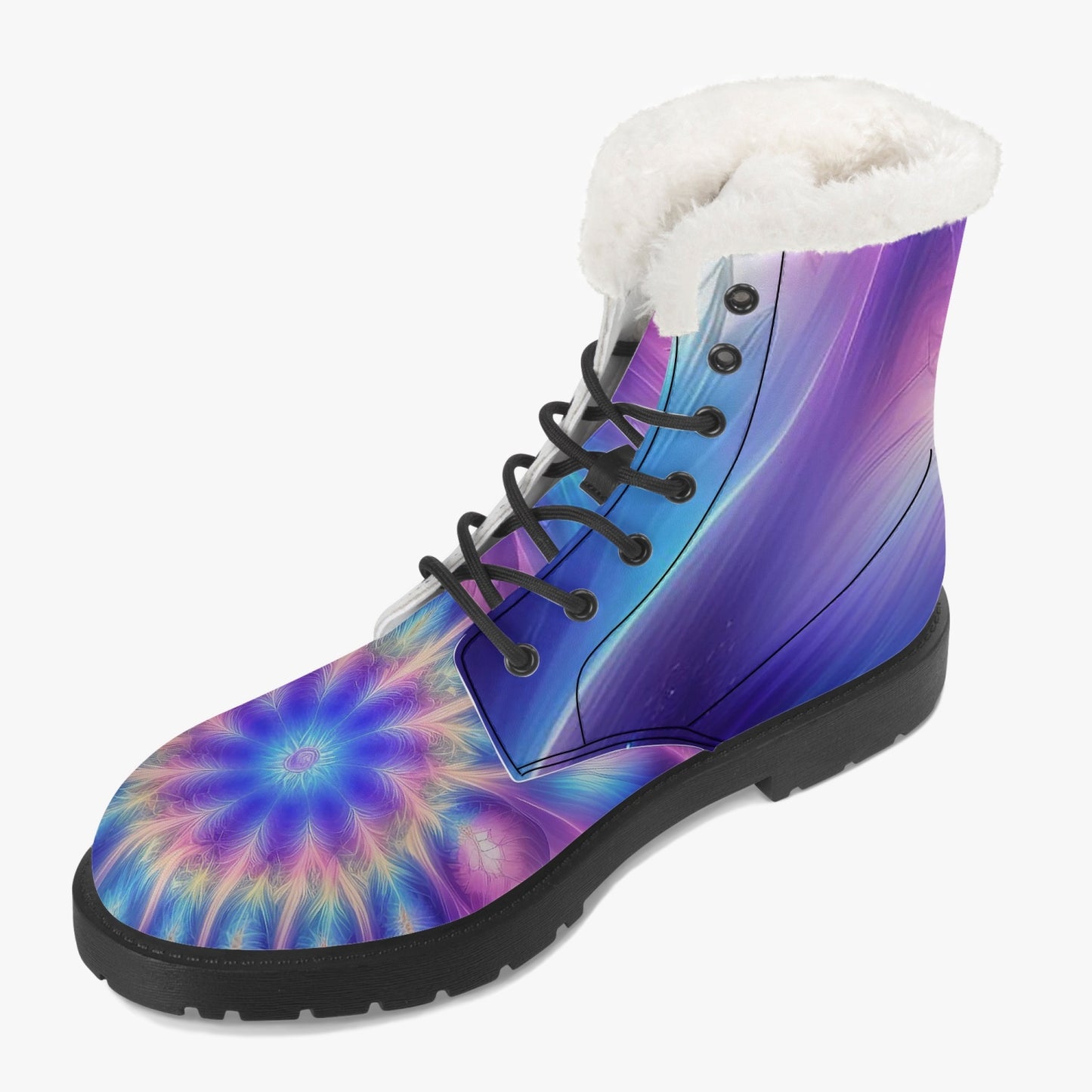 Ascension Tie-Dye Faux Fur Leather Boots