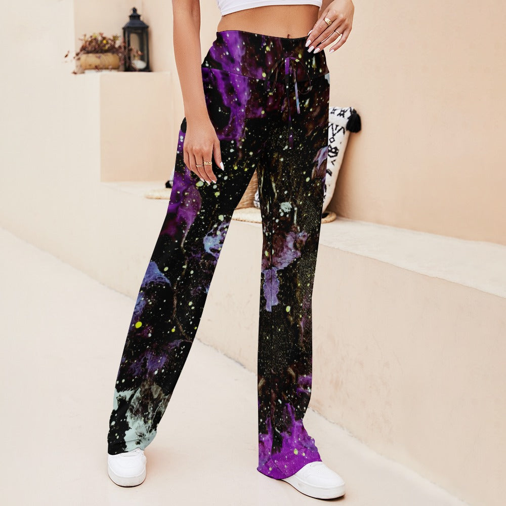 Galactic Storm Straight Lace-Up Yoga Pants