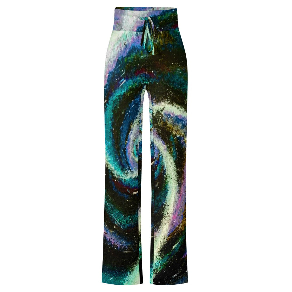 Galactic Sea Straight Lace-Up Yoga Pants