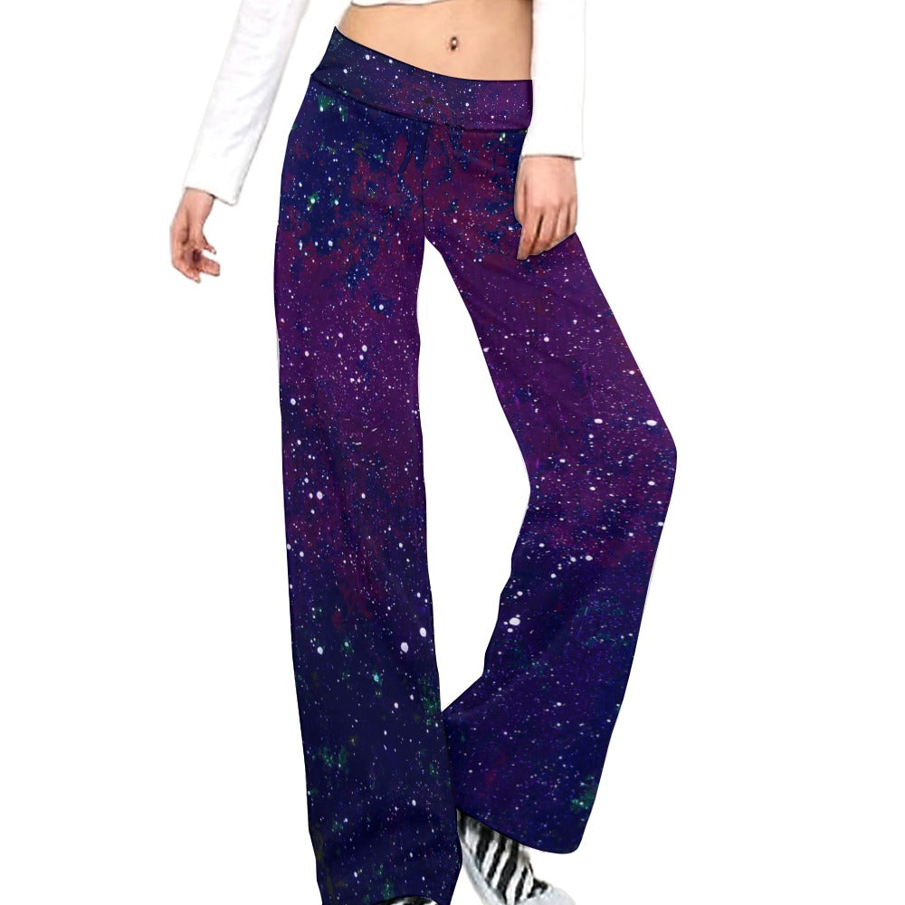 Galactic Atmosphere Straight Lace-Up Yoga Pants