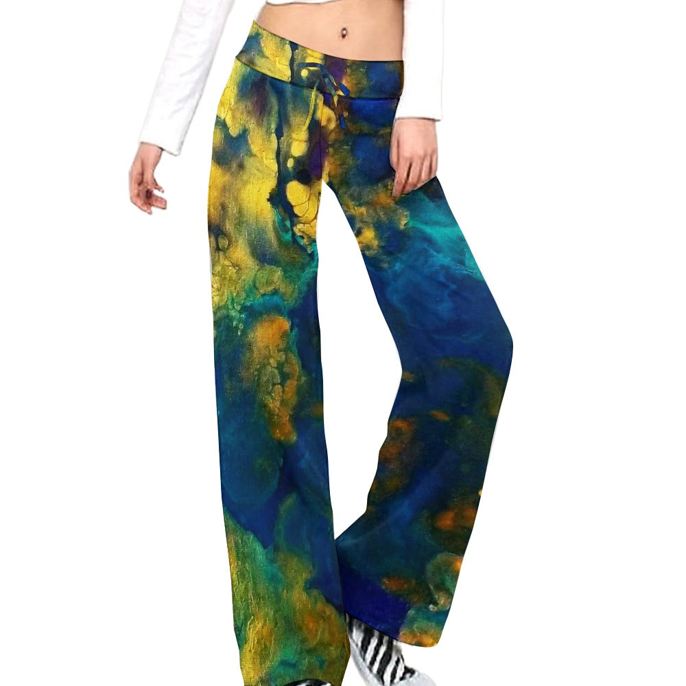 Galactic Atlantis Straight Lace-Up Yoga Pants