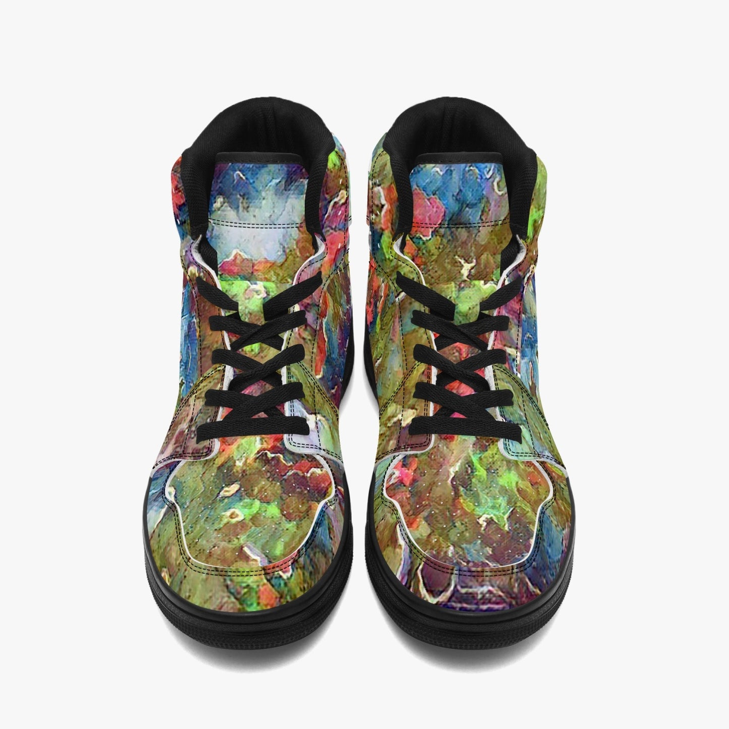 Space Storm Black-sole AJ High Top Sneakers