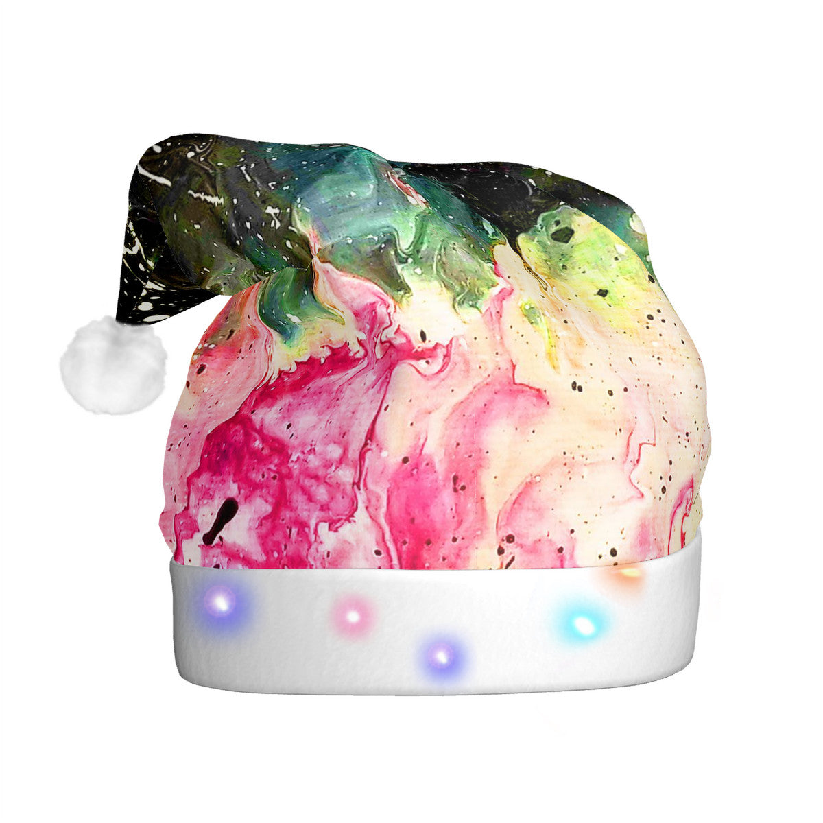 Galactic Fire Adult Glowing Plush Christmas Hat