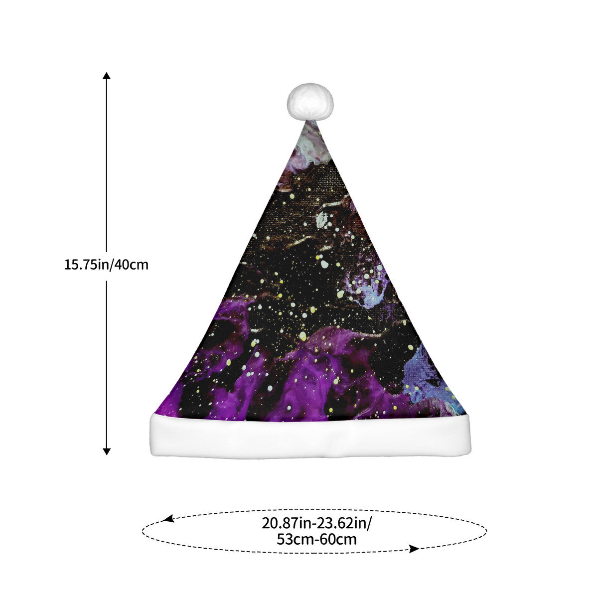 Galactic Storm Adult Glowing Plush Christmas Hat