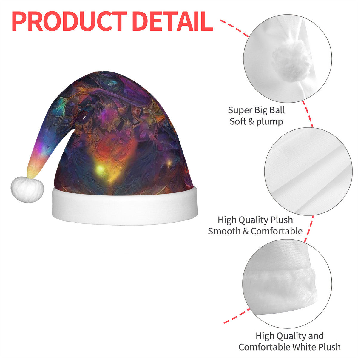 Ascension Adult Glowing Plush Christmas Hat