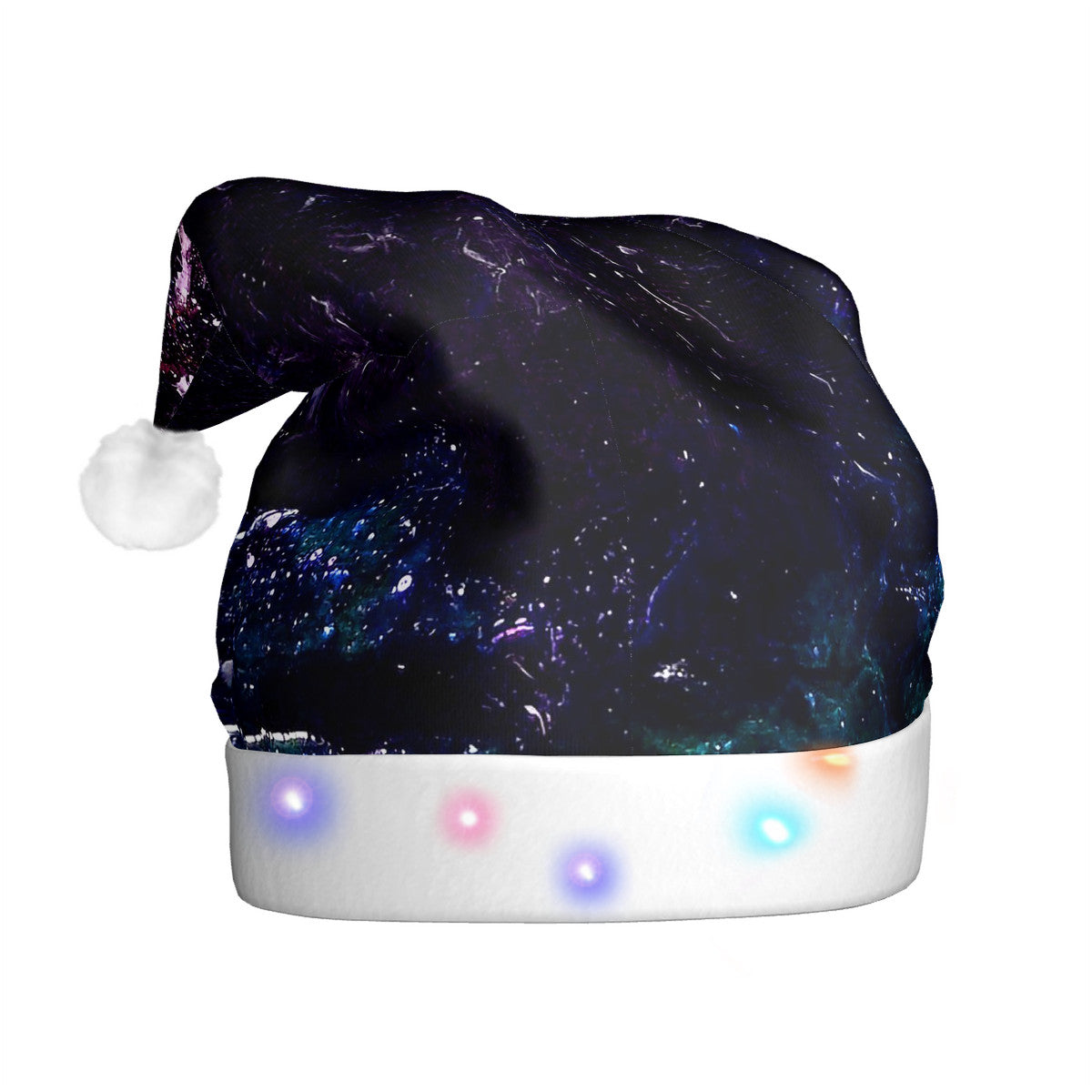 Galactic Darkness Adult Glowing Plush Christmas Hat