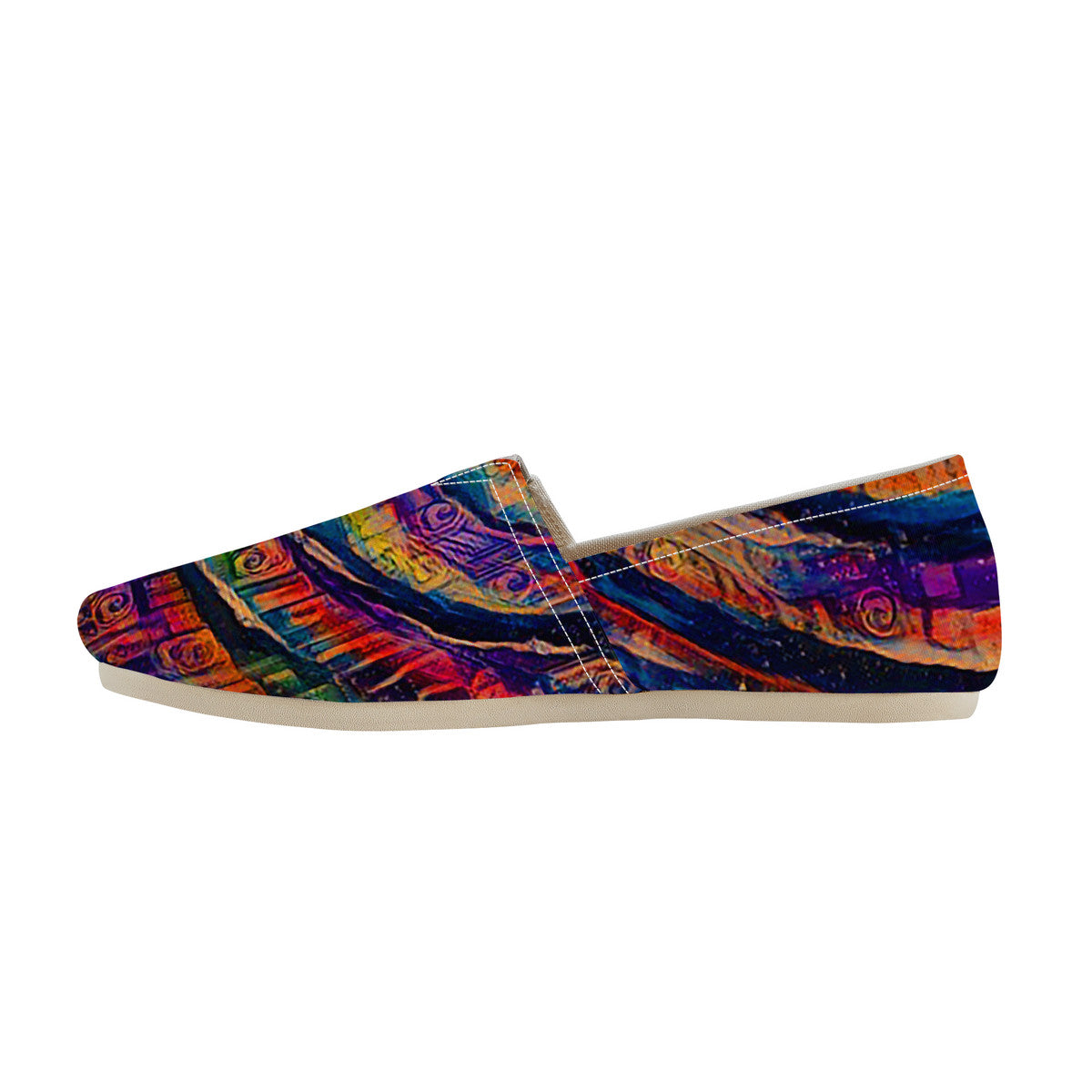 Galactic Rabbit Hole Rainbow Canvas Flats