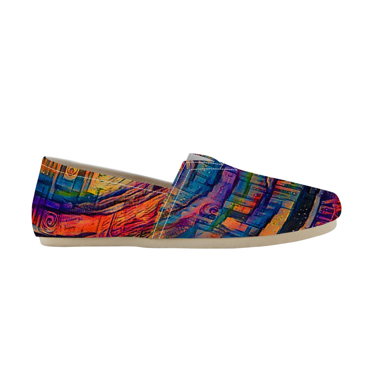 Galactic Rabbit Hole Rainbow Canvas Flats