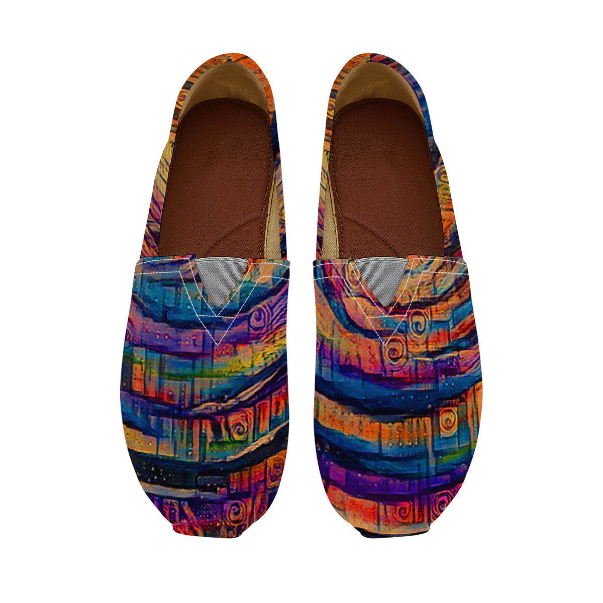 Galactic Rabbit Hole Rainbow Canvas Flats