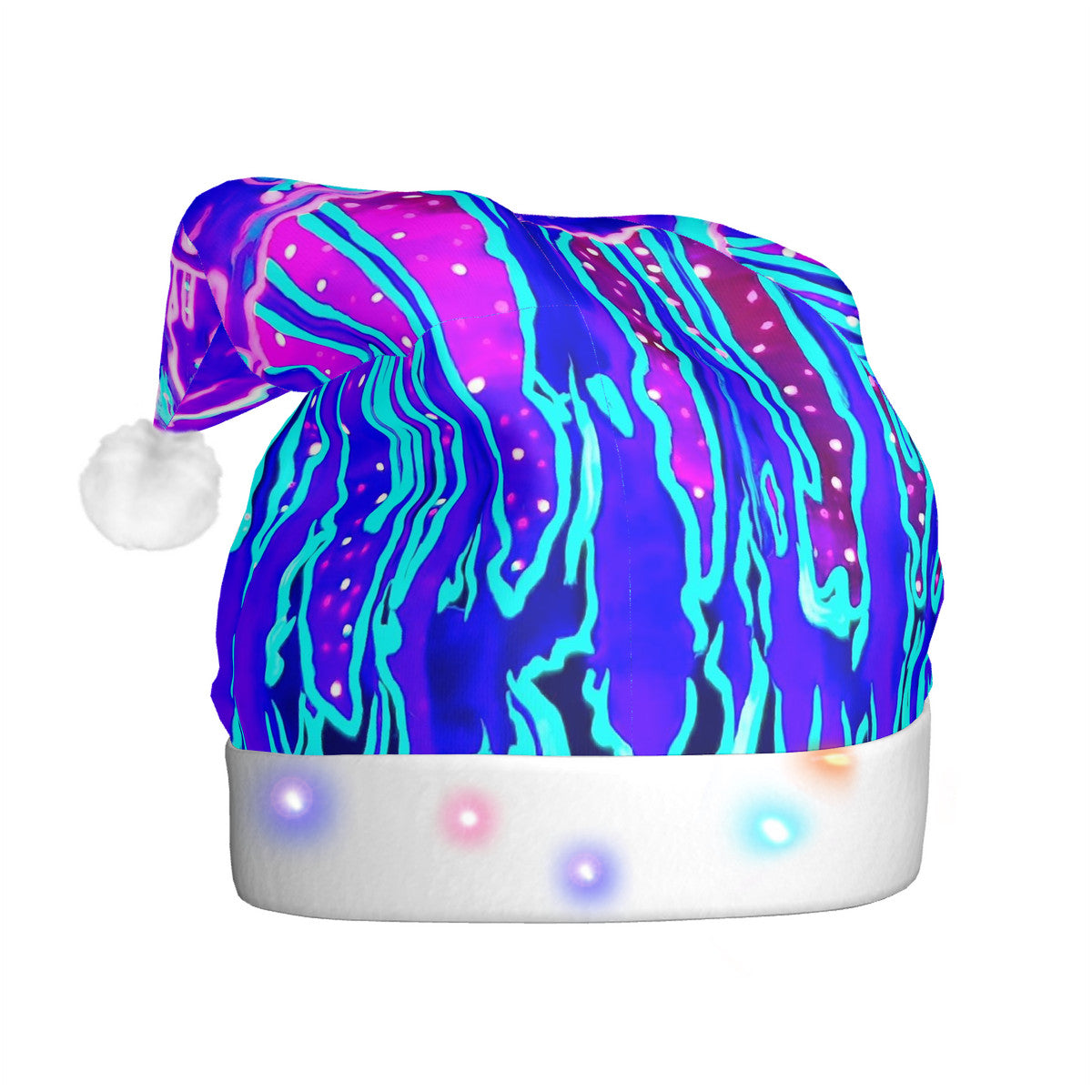 Mystic Cave BlackLight Adult Glowing Plush Christmas Hat