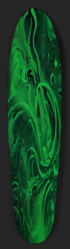 Glow in the Dark Music Space Pattern Fire Custom Longboard