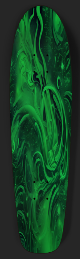 Glow in the Dark Music Space Pattern Custom Bottleneck Skateboard