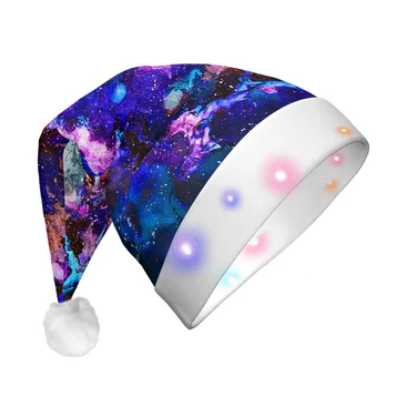 Purple Blue Galaxy Christmas Hat