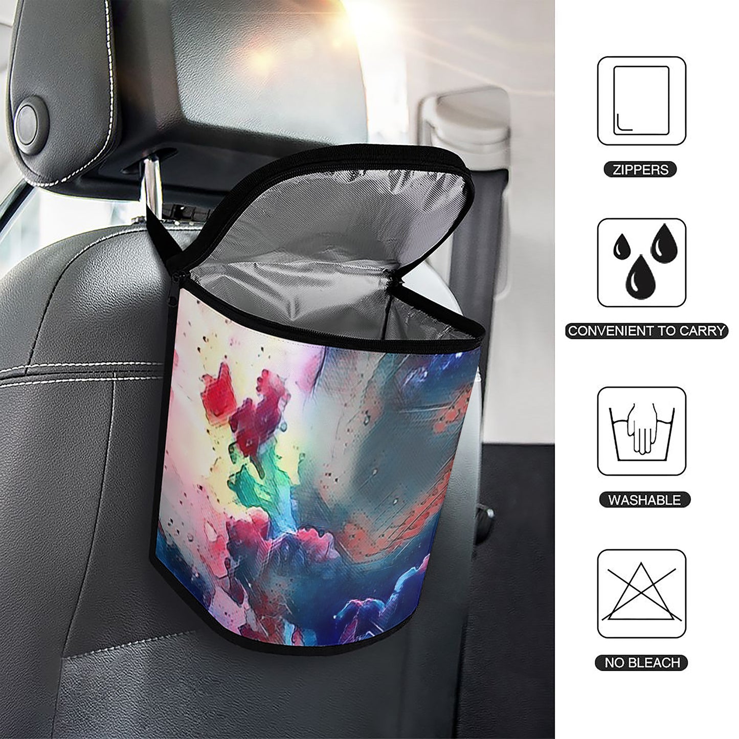 Galactic Ghost Car Garbage Storage Bag