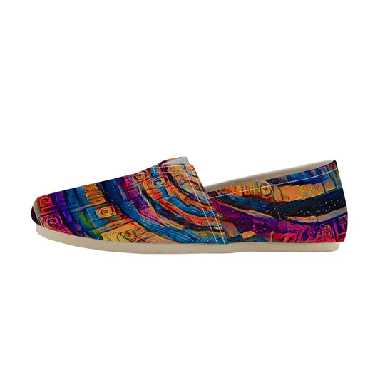 Galactic Rabbit Hole Rainbow Canvas Flats