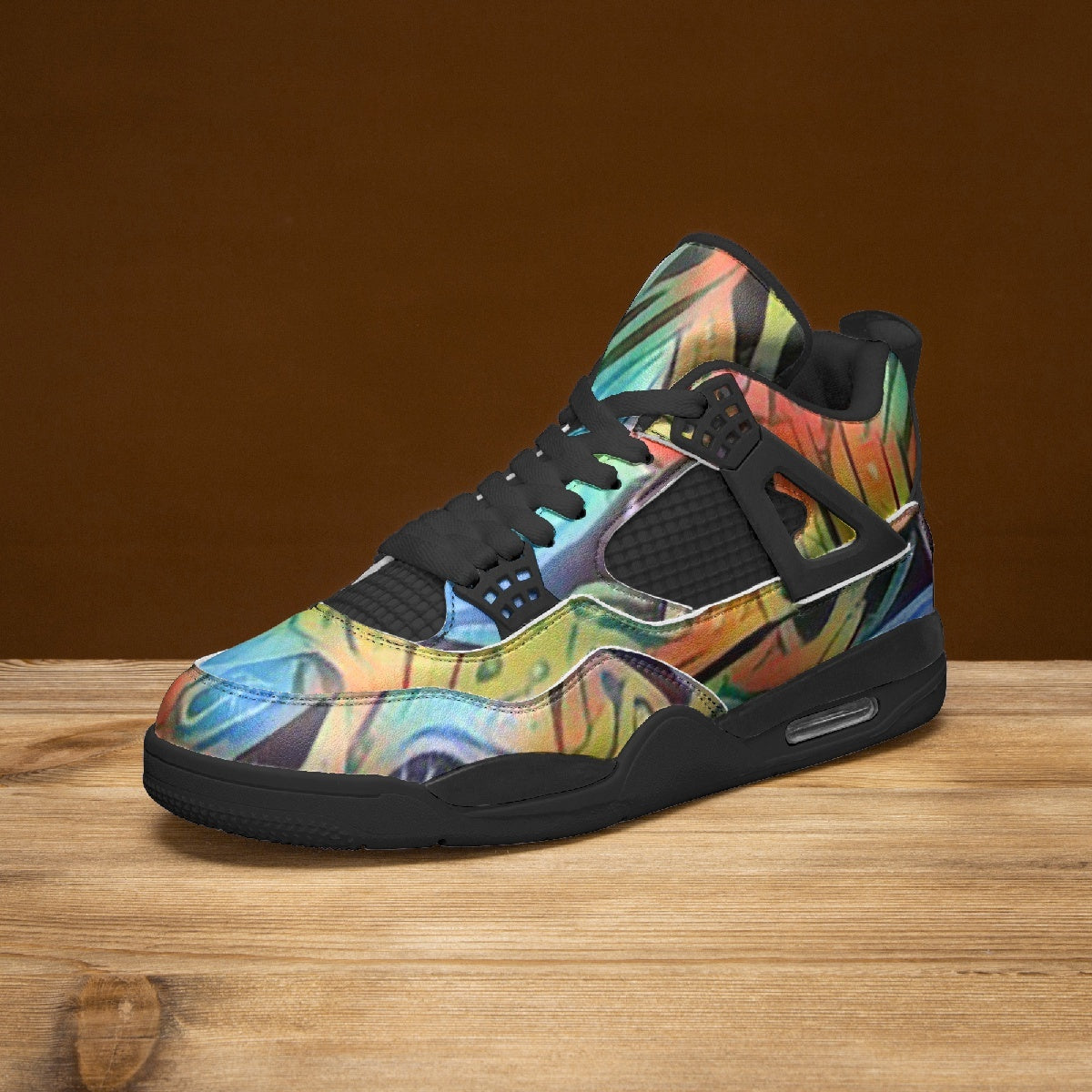 Funky Whispers AJ4 Basketball Sneakers -Black Sole