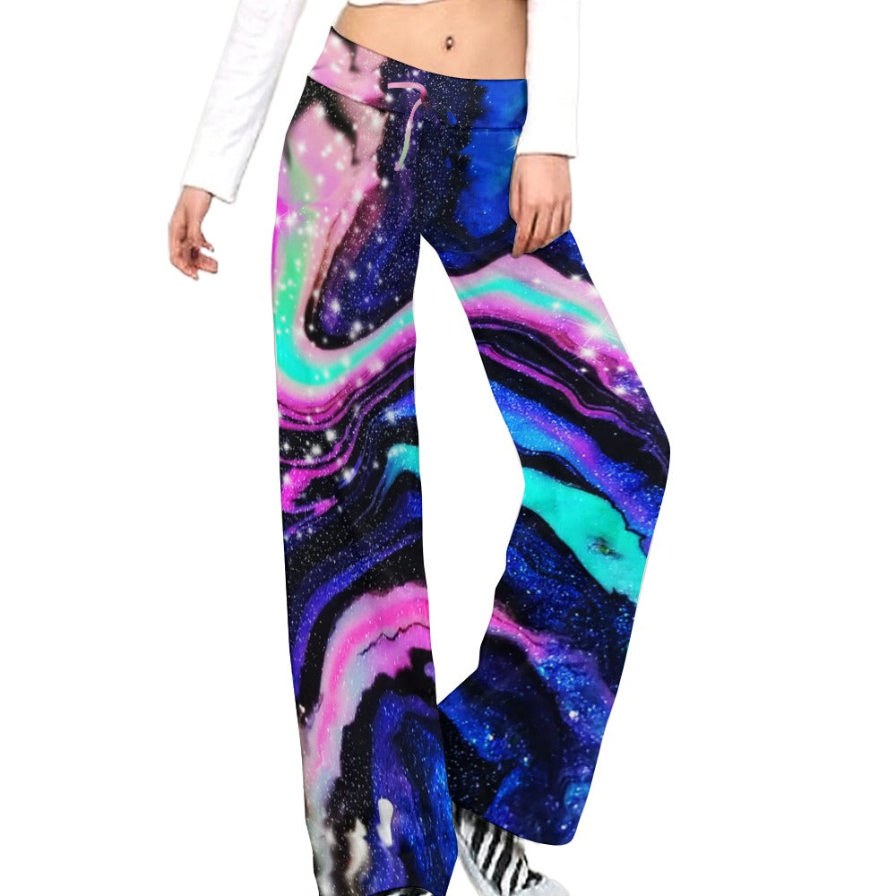 Galactic Beauty Straight Lace-Up Yoga Pants