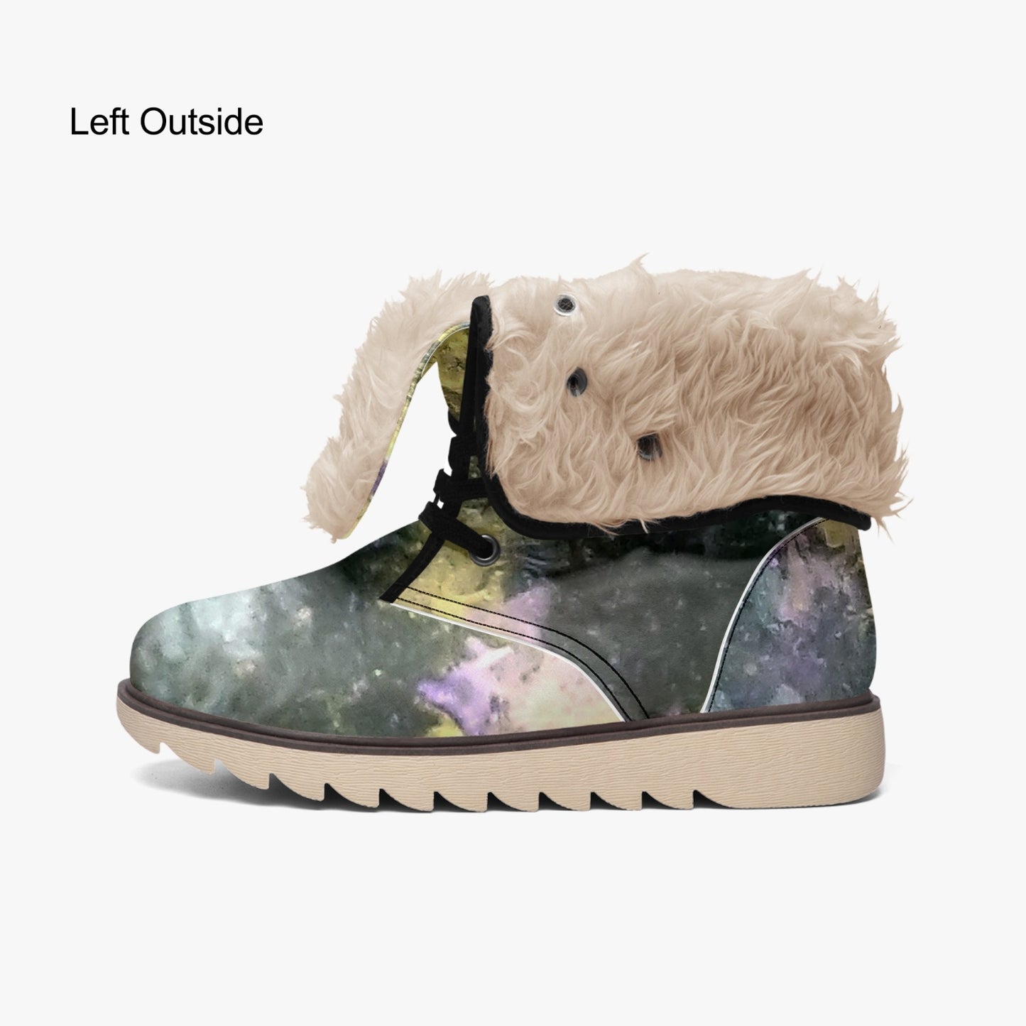 Golden Galaxy Cotton-pad Fur Lining Boots