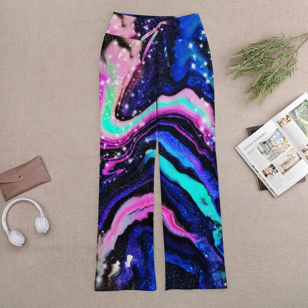 Galactic Beauty Straight Lace-Up Yoga Pants