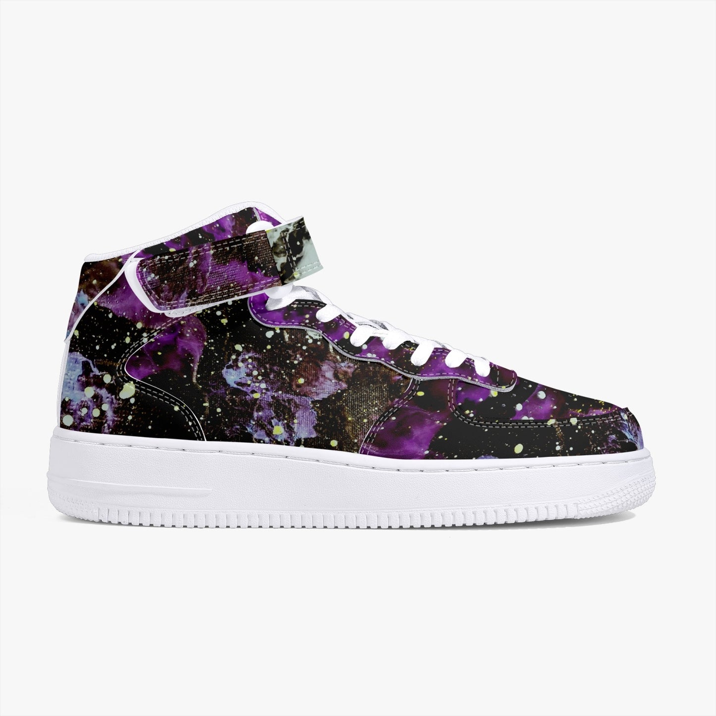 Galactic Storm AF1 High-Top Leather Sports Sneakers