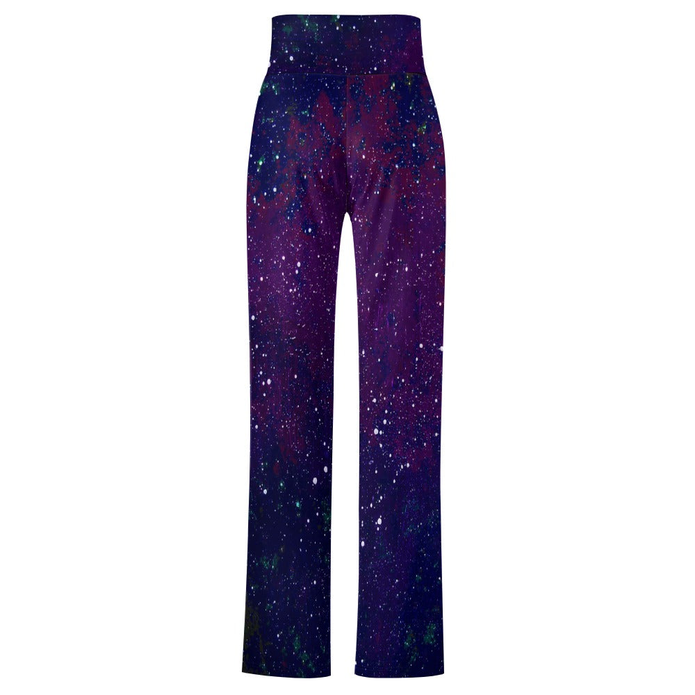 Galactic Atmosphere Straight Lace-Up Yoga Pants