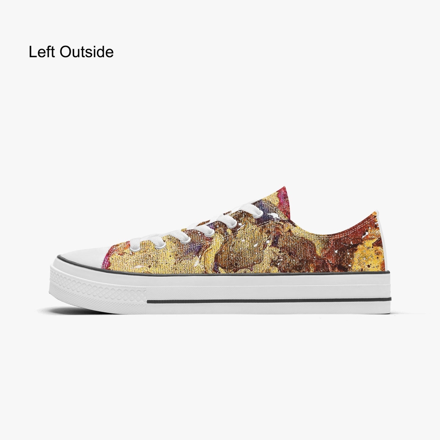 Heaven Meets Universe Low Top Canvas Shoes-White sole