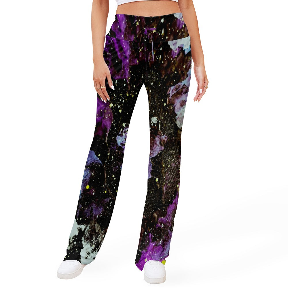 Galactic Storm Straight Lace-Up Yoga Pants