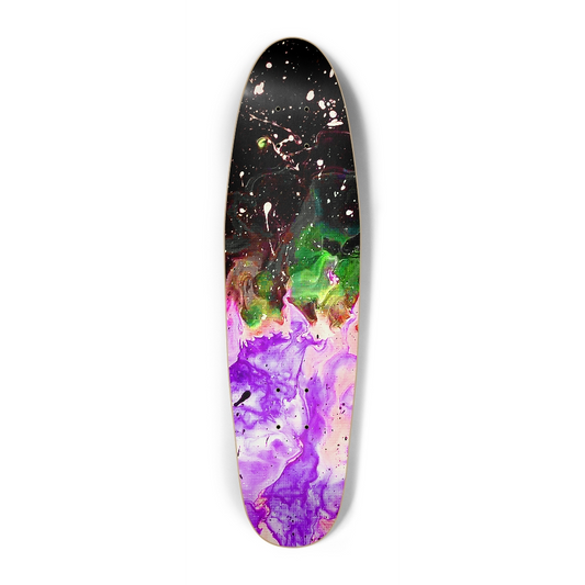 Glow in the Dark Galactic Fire Purple Custom Skateboard