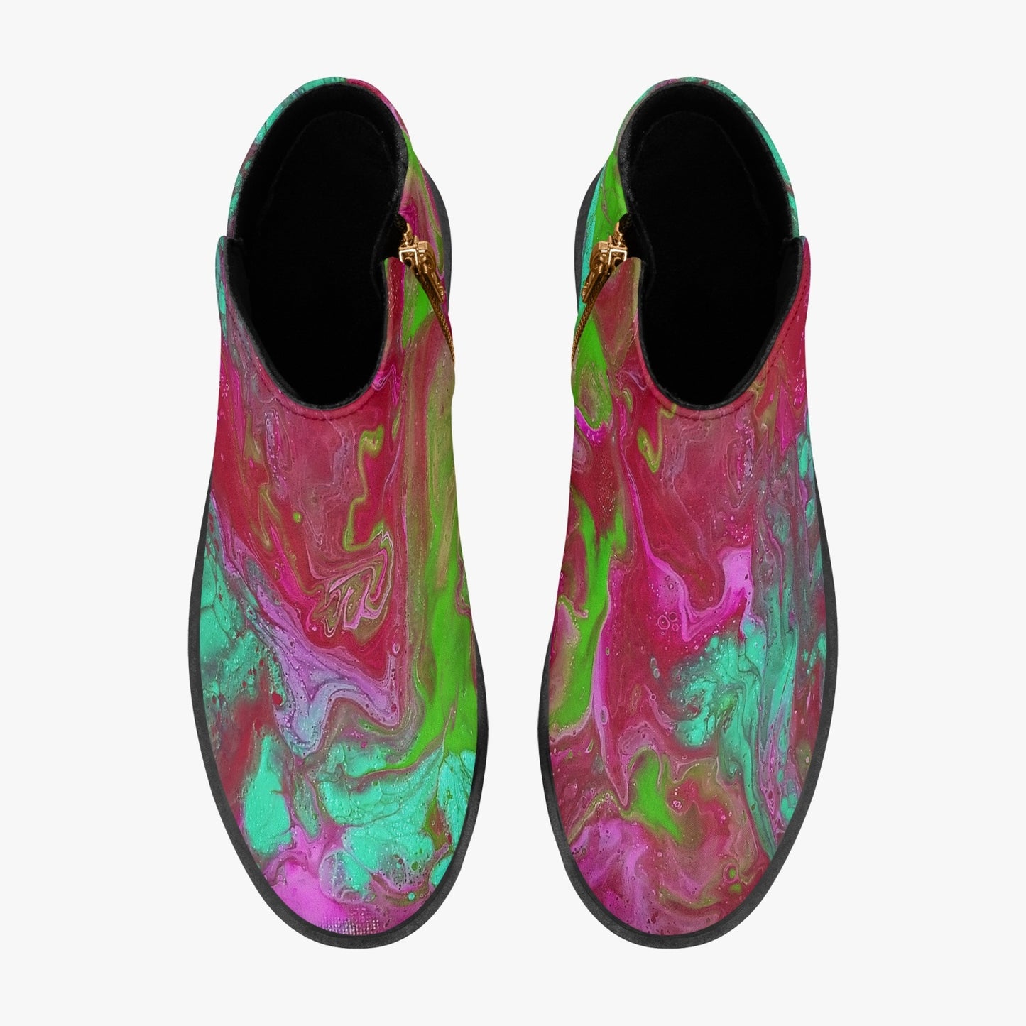 Liquid Galaxy Fashion Zipper Boots