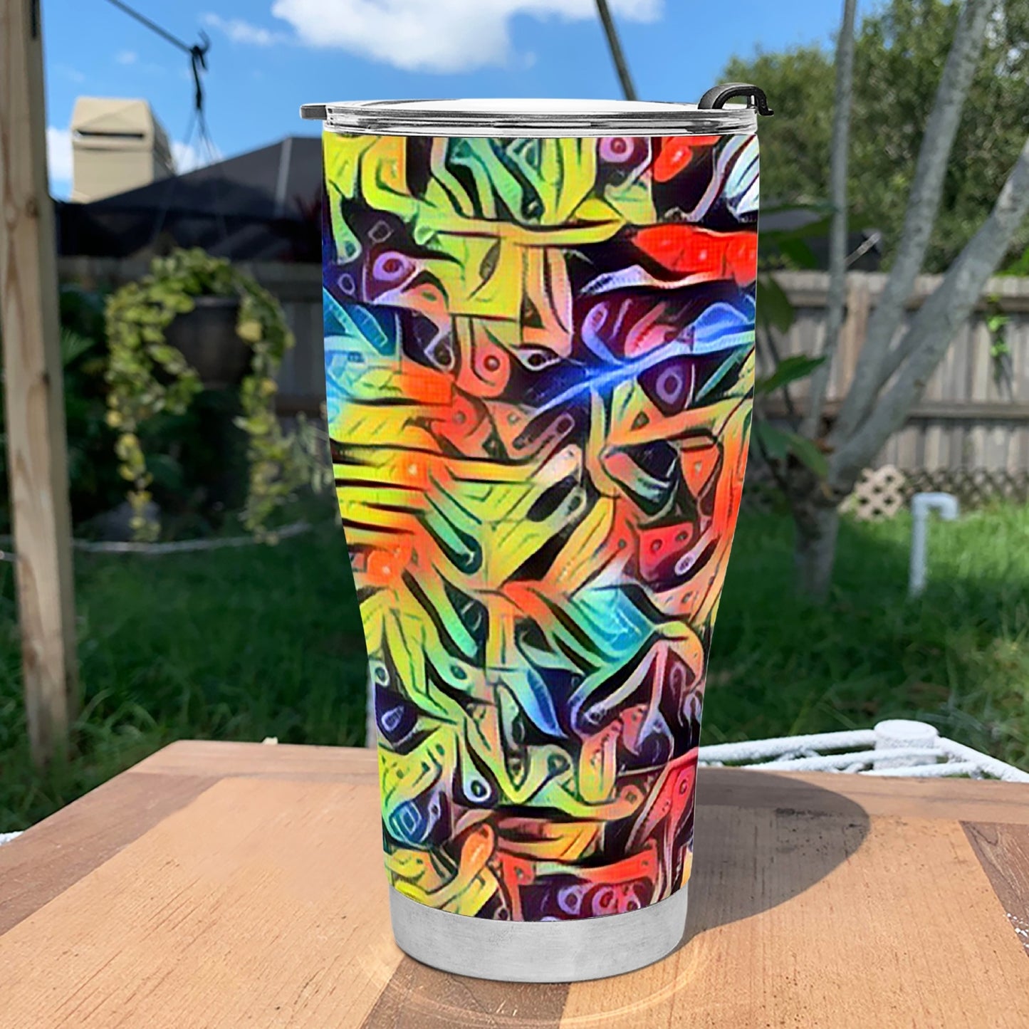 Funky Whispers 30oz Curved Shiny Tumbler