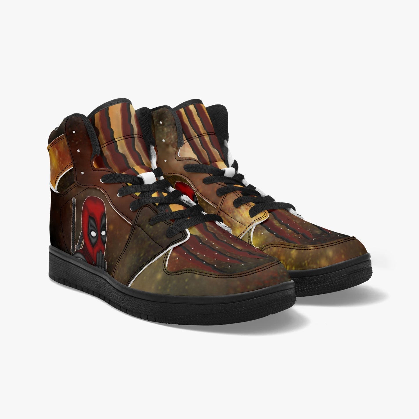 Deadpool/Wolverine Black-sole AJ High Top Sneakers