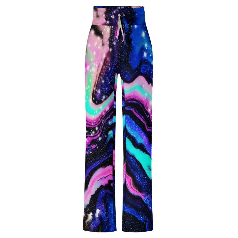 Galactic Beauty Straight Lace-Up Yoga Pants