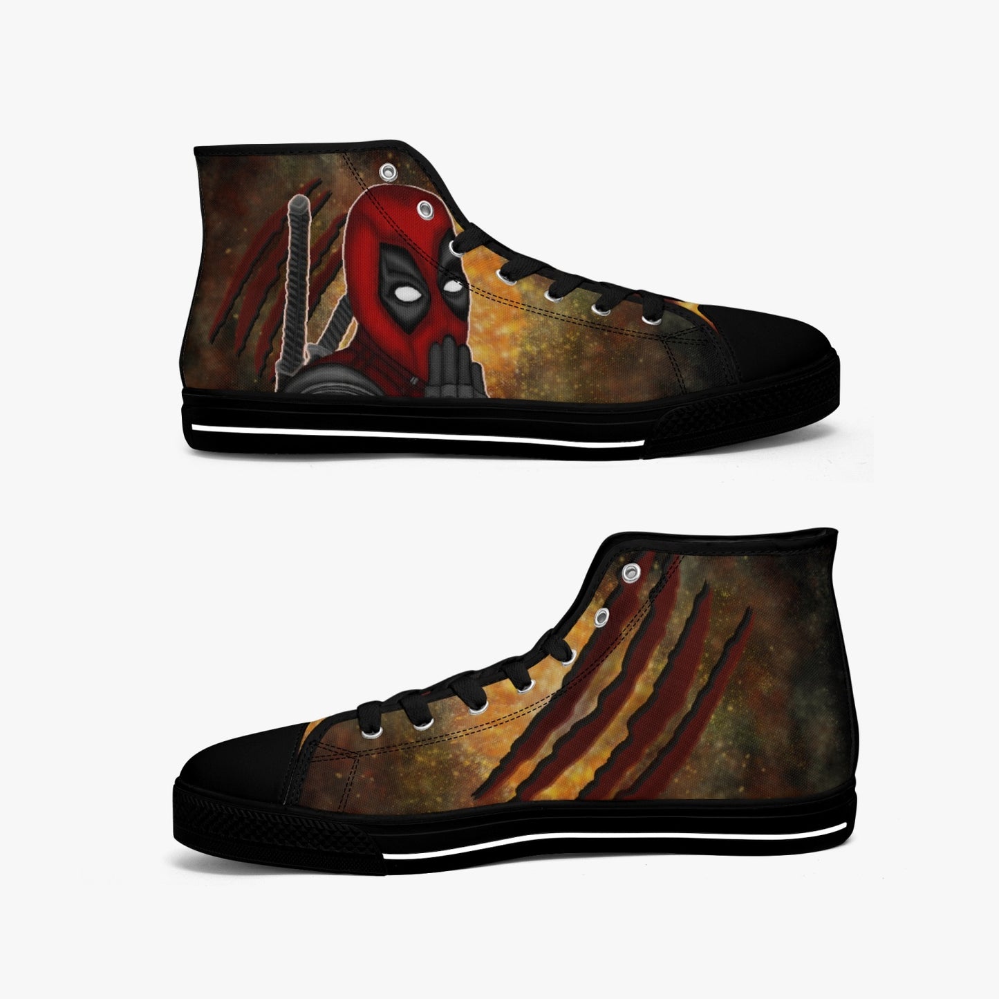 Deadpool/Wolverine High-top Canvas Shoes - Tongue Printable