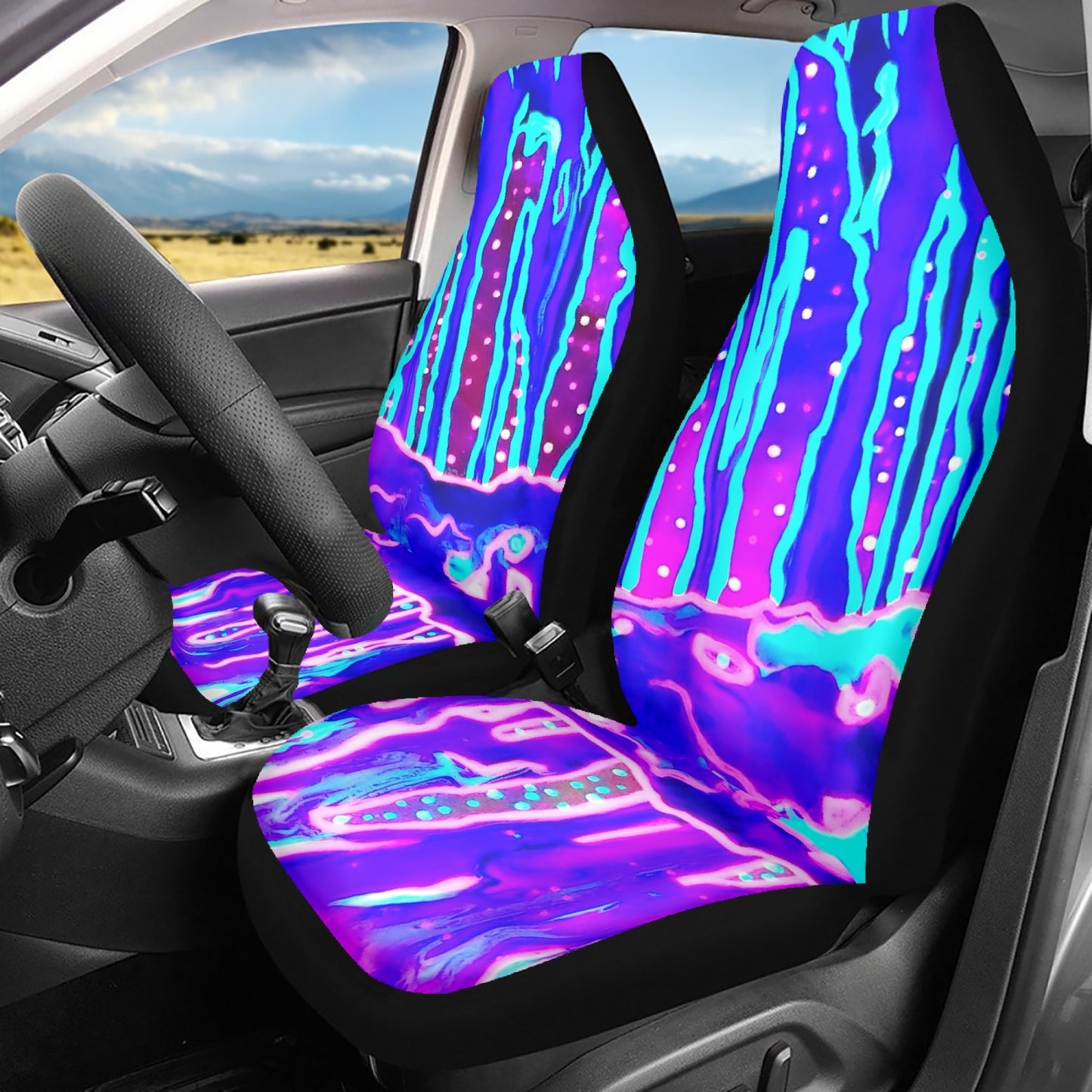 Mystic Cave Microfiber Car Seat Covers - 3Pcs