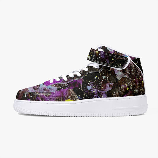 Galactic Storm AF1 High-Top Leather Sports Sneakers